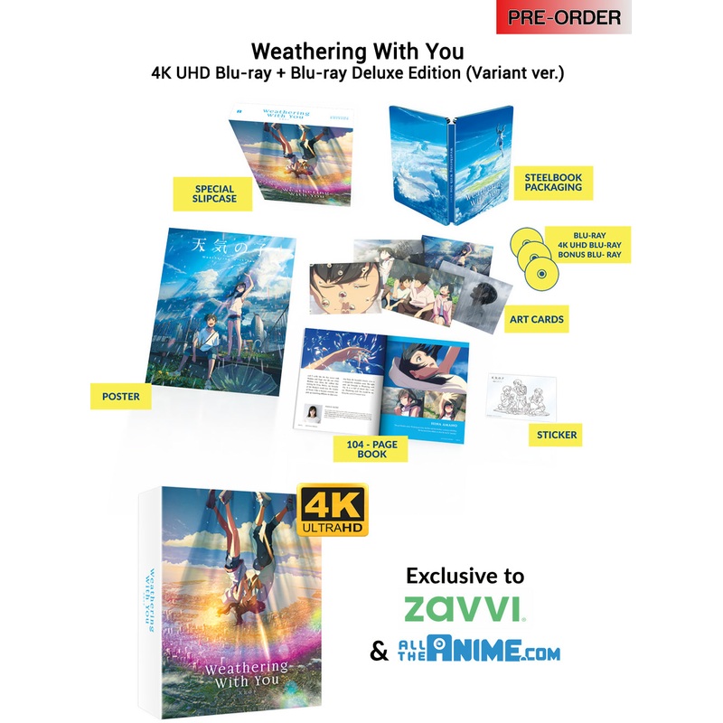 Weathering With You – 4K UHD+Blu-ray Deluxe Edition Variant Ver. (AllTheAnime.com Exclusive)