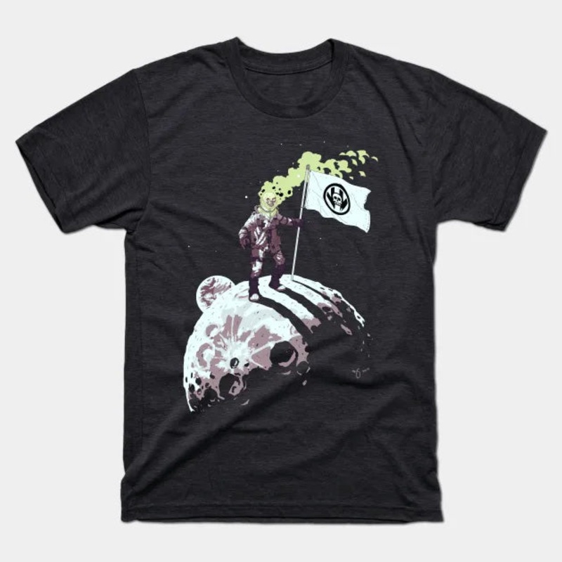 T-Shirt: Lonely Spaceman – Charcoal Heather Small
