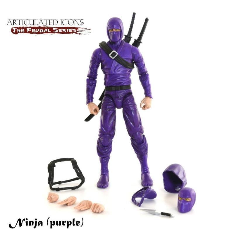 Articulated Icons Basic Ninja Purple 6 Inch Action Figure