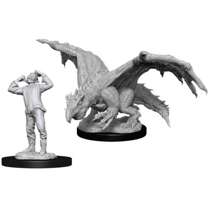 D&D Nolzur’s Marvelous Unpainted Minis: W11 Green Dragon Wyrmling & Afflicted Elf