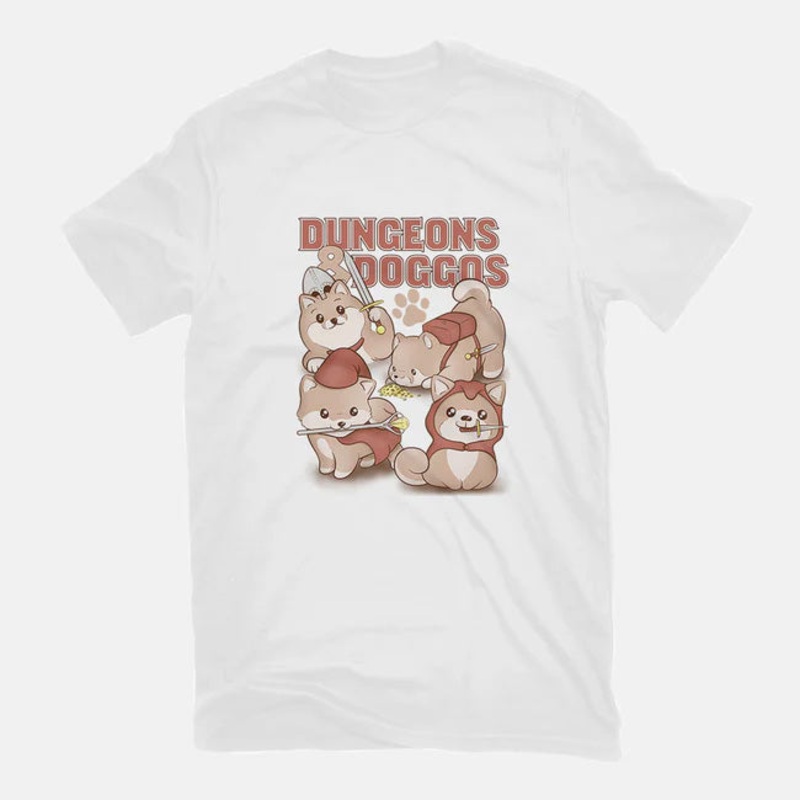 T-Shirt: Dungeons & Doggos – White Small