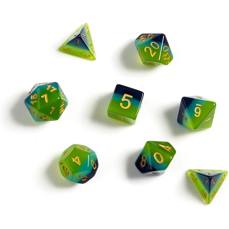 Sirius Dice: Translucent Green/Blue (7)