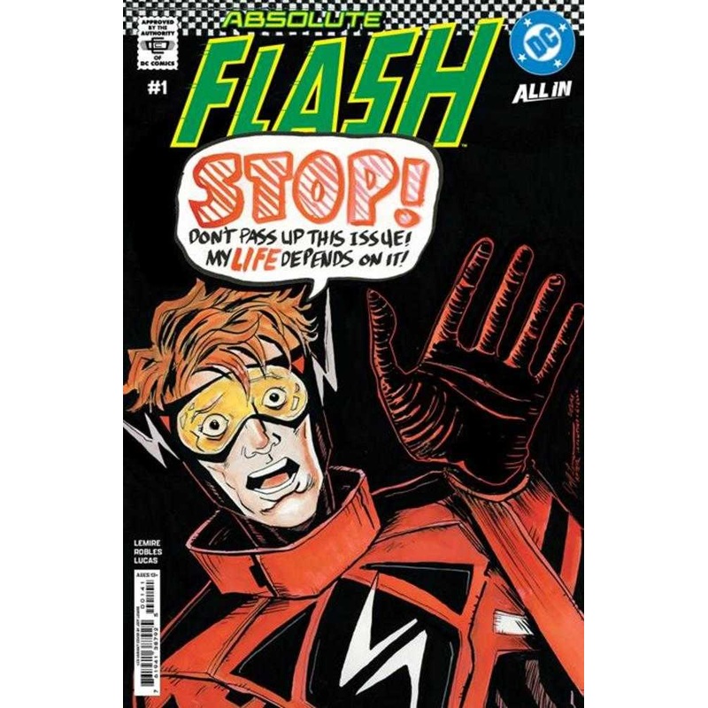 Absolute Flash #1 Cover I 1:25 Ratio Variant Jeff Lemire Card Stock