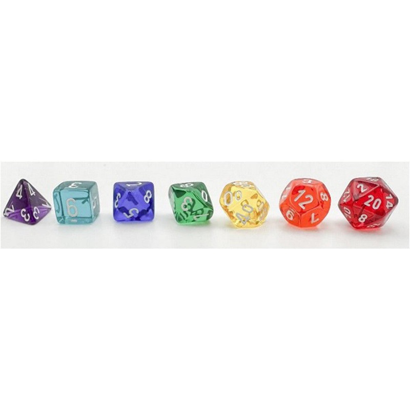 Chessex Dice Set: Prism Translucent GM & Beginner Player (7)