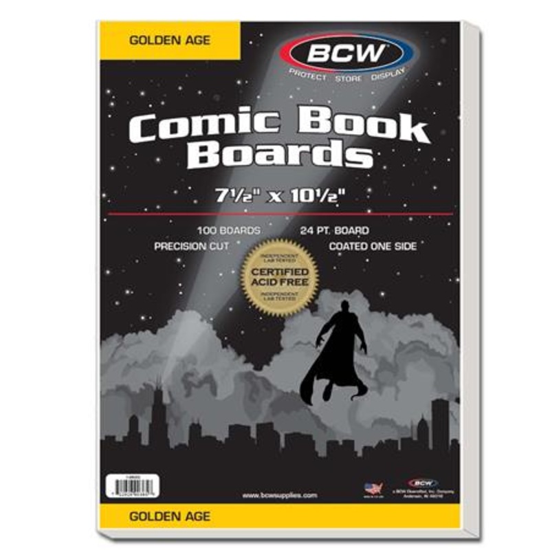 BCW Golden Backing Boards (Pack Of 100)