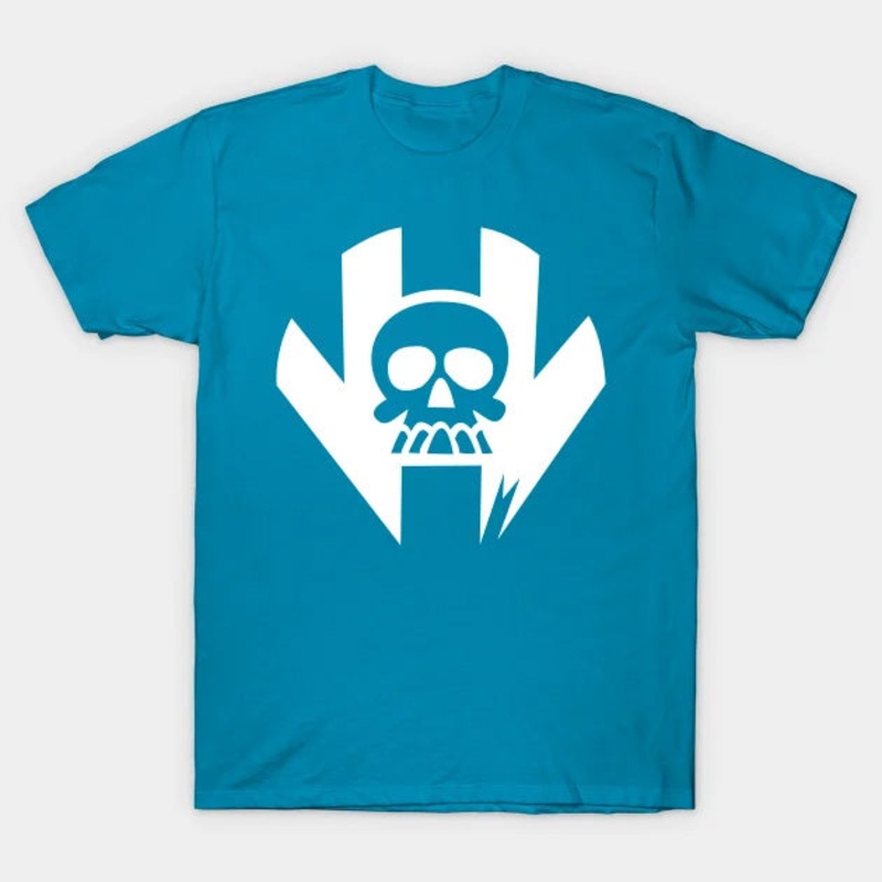 T-Shirt: Vault of Midnight Minimal Logo – Teal Small