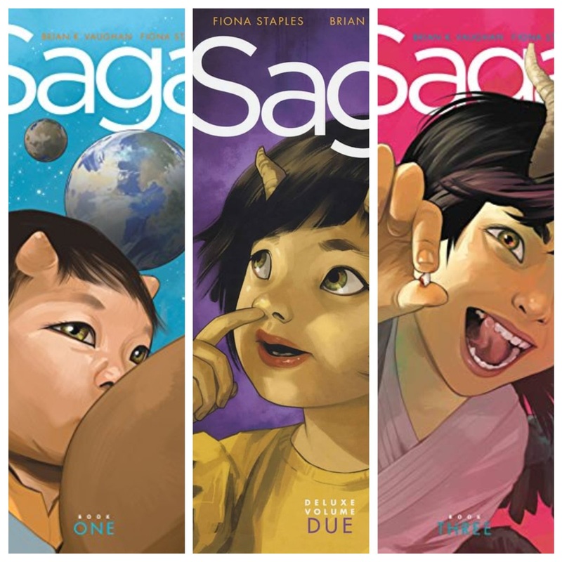 Saga Deluxe Hardcovers Bundle incl Volume 1, 2, 3