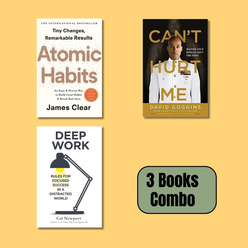 [Combo] Atomic Habit-Can’t Hurt Me- Deep Work (Paperback)