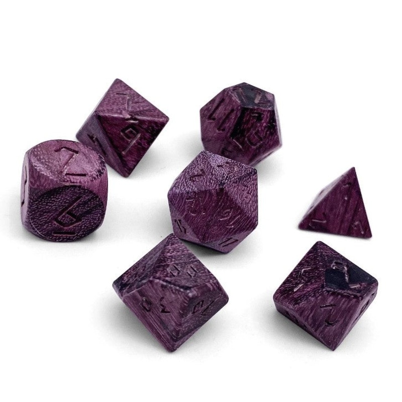Norse Foundry Wooden Dice: Purple Heart (7)