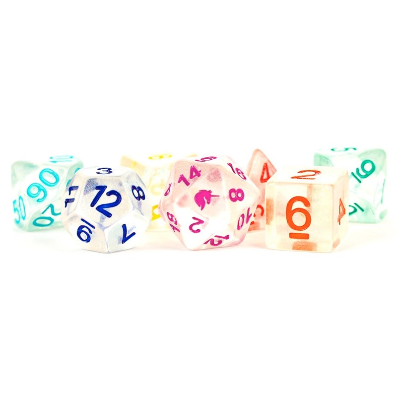 Unicorn Dice Set: Rainbow Ice (7)