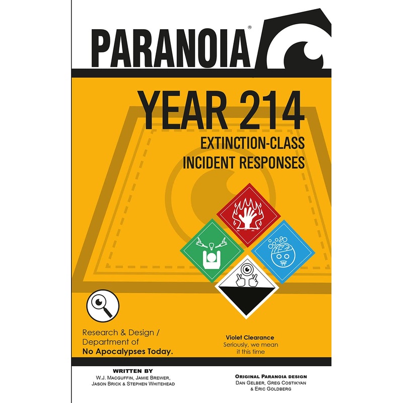 Paranoia RPG: Extinction-Class Incident Responses