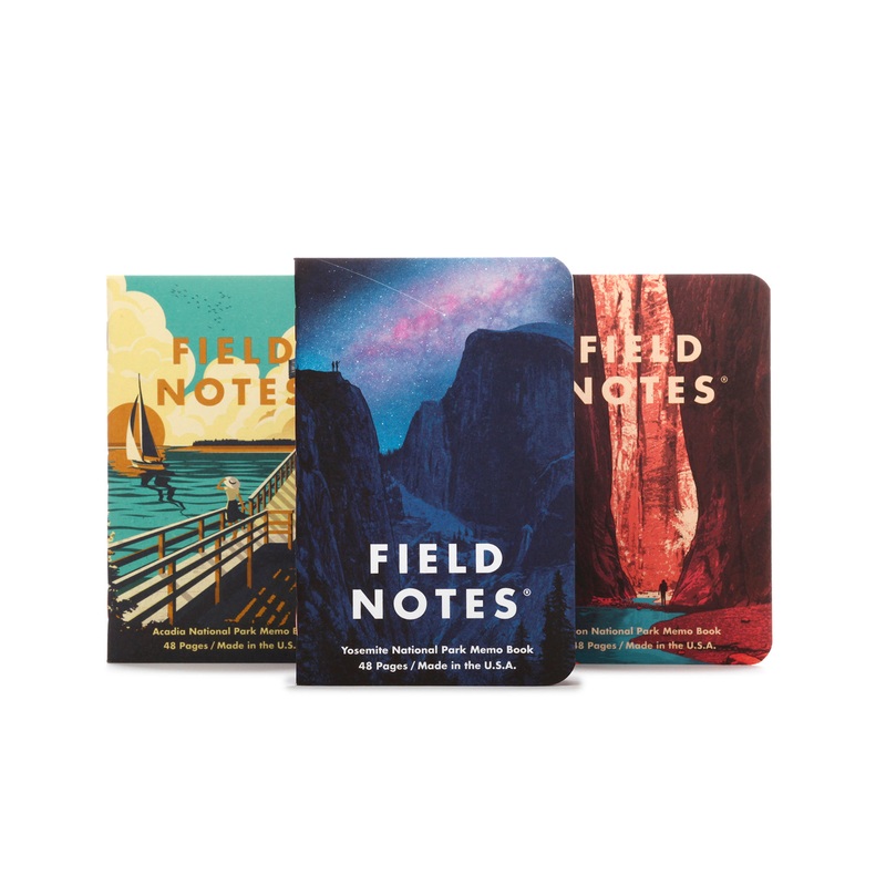 Field Notes 3-Pack: National Parks Series A – Yosemite, Zion, Acadia