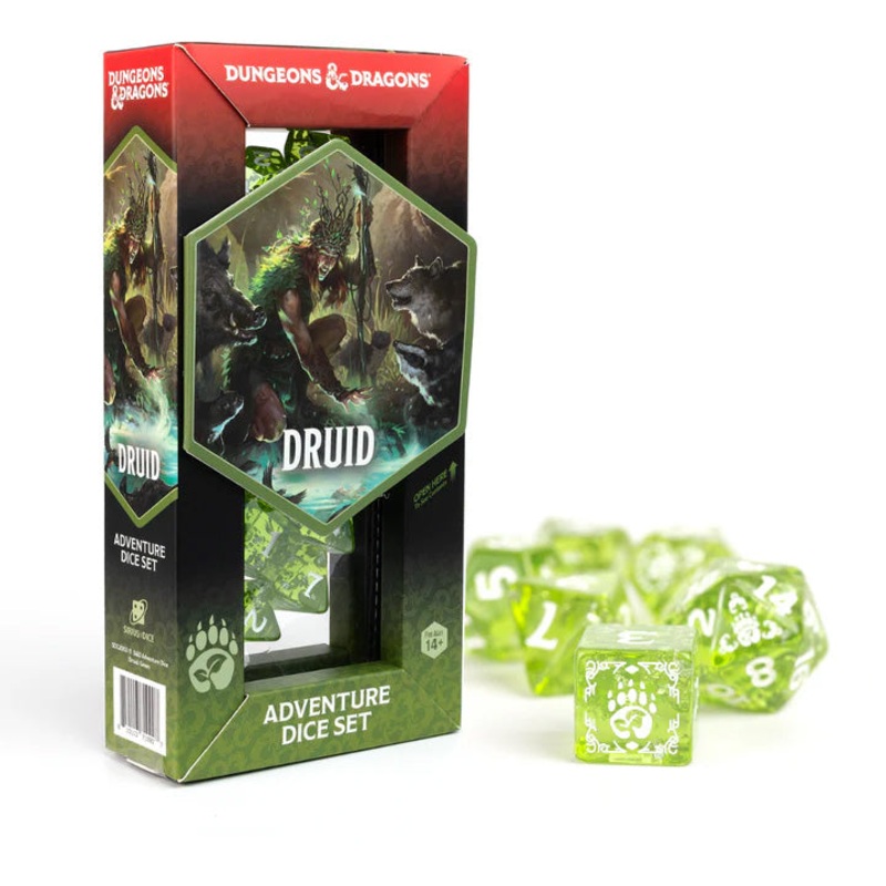 Sirius D&D Adventure Dice Set: Druid – Green (15-Set)
