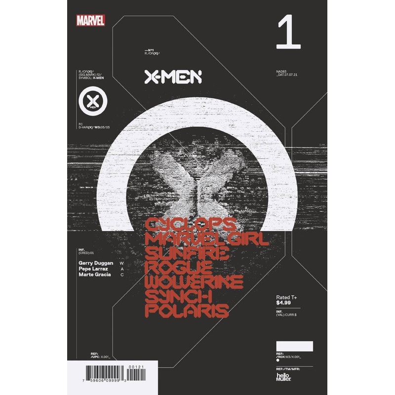 X-MEN (2022) #1 MULLER DESIGN VAR 1:10 INCV