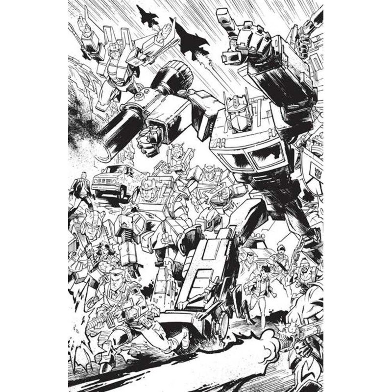 Transformers #9 Cover G Black & White Jason Howard Connecting Eu Anniversary Variant