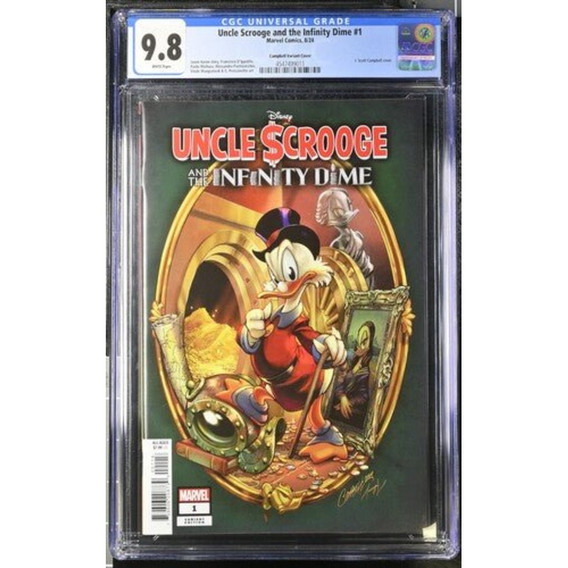 Uncle Scrooge and the Infinity Dime #1 Campbell 1:50 Incentive Variant CGC 9.8