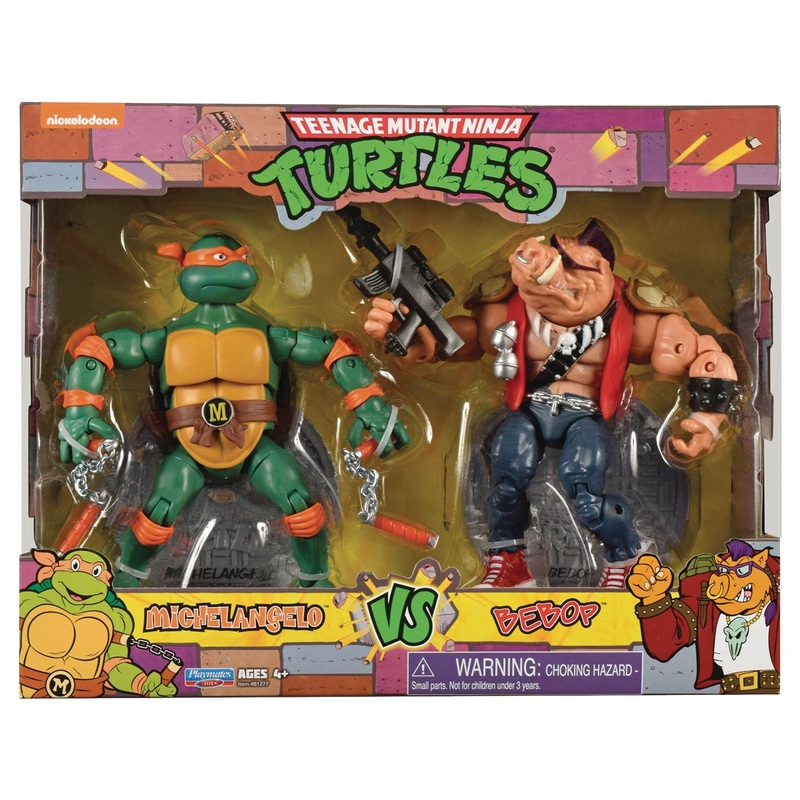 TMNT Classic Mikey VS Bebop 2 Pack Action Figures