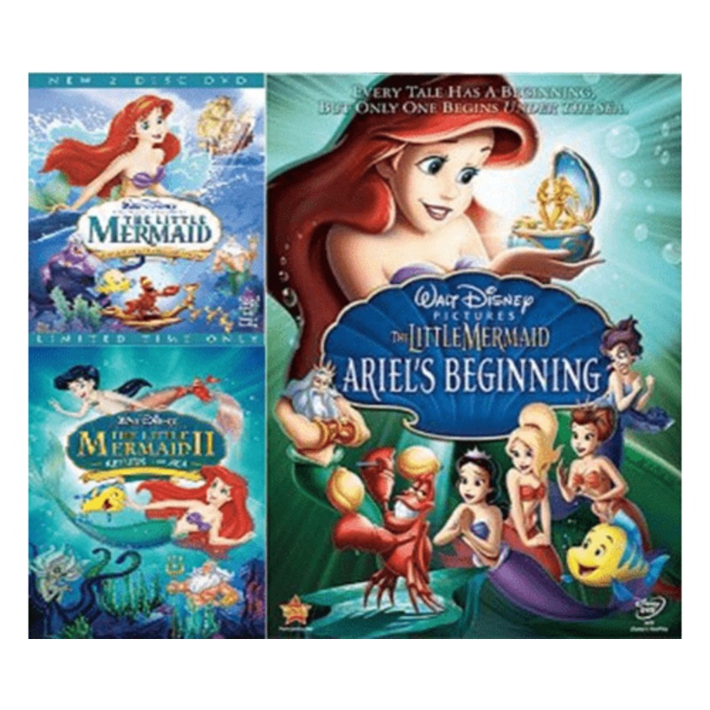 Walt Disney’s The Little Mermaid Trilogy DVD Set 3 Movie Collection