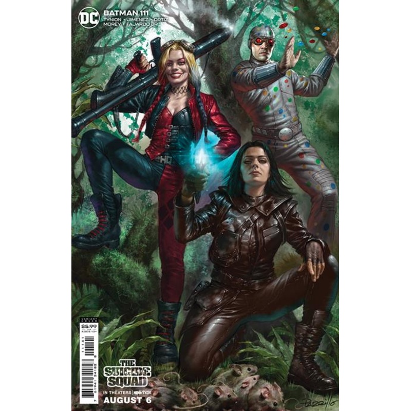 BATMAN (2016) #111 CVR C LUCIO PARRILLO THE SUICIDE SQUAD MOVIE CARD STOCK VAR