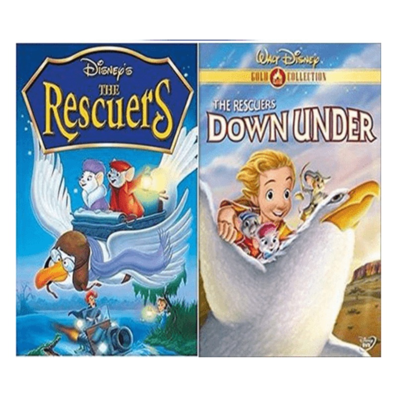 Walt Disney’s The Rescuers & The Rescuers Down Under DVD Set 2 Movie Collection