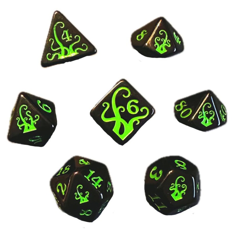 Black Oak Workshop Dice: Tentacles – Ichor & Slime (7)