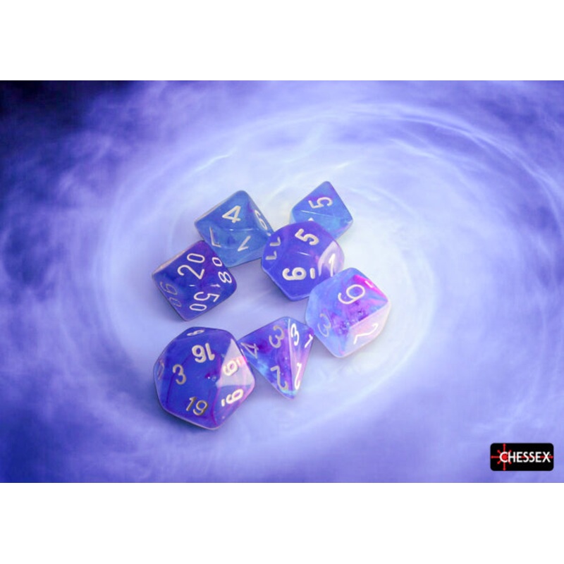 Chessex Dice Set: Nebula Luminary – Aura w/White (7)