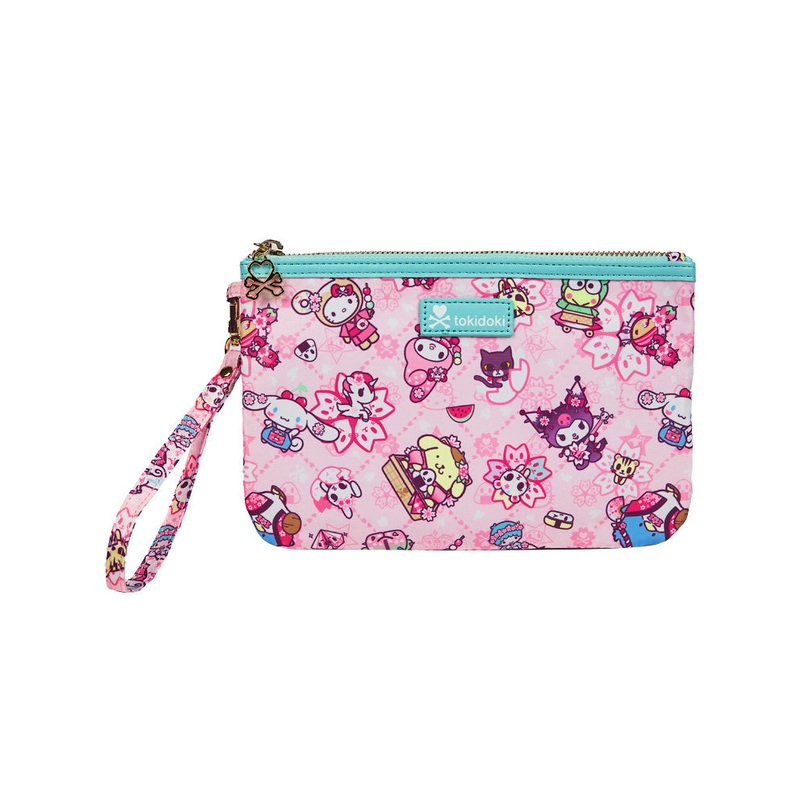 tokidoki x Hello Kitty and Friends Sakura Festival Zip Pouch Wristlet