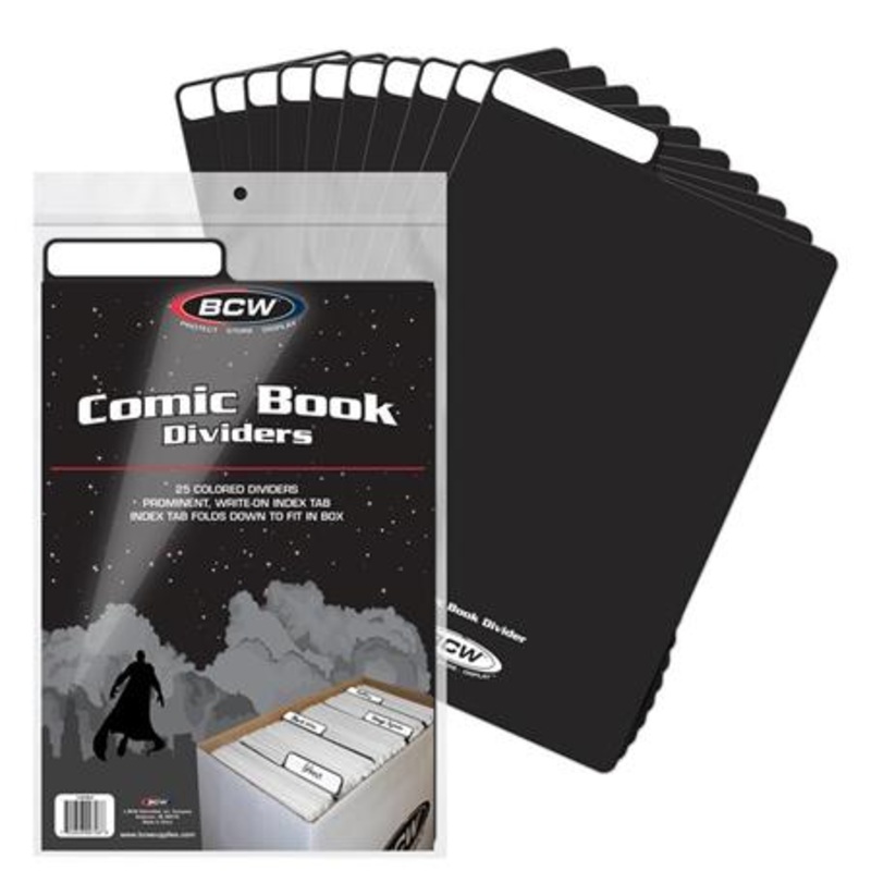 BCW Comic Book Dividers Black (25 Pack)