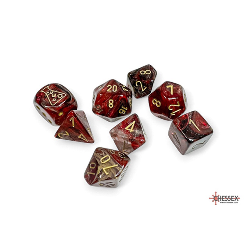Chessex Lab Series 8 Dice Set: Borealis – Cosmos/Gold (8)