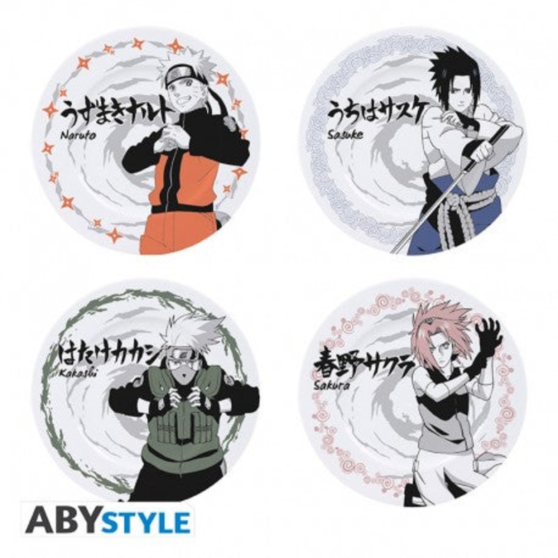 NARUTO SHIPPUDEN – Set of 4 Character Plates