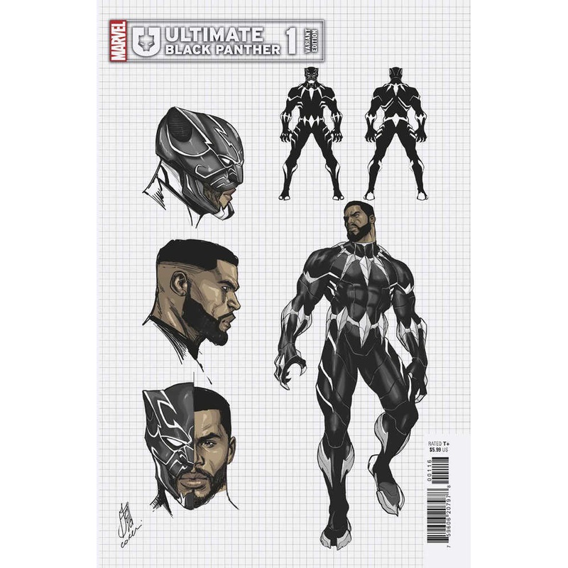 Ultimate Black Panther #1 Stefano Caselli 1:10 Design Ratio Variant  *One Copy Per Customer*